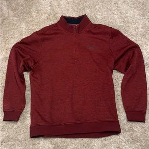 UNDER ARMOR RED QUARTER ZIP SWEATER
